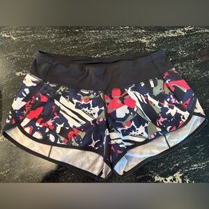 Lululemon Run Times Shorts - bold bright colors -size 6